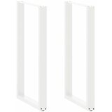  Noge za barski stol U-oblika 2 kom Bijele 60 x (110-111) cm Čelik | shoptok.hr