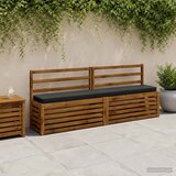  Jastučići za klupe - 2 dijela VUGHT 2 pcs 100% poliester Crna Slike