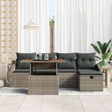 vidaXL 6-dijelni vrtni sofu set s jastučićima siva poli ratan | shoptok.hr