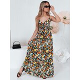 DStreet Sukienka maxi FLOWMISS czarna w kwiaty | Shoptok.si