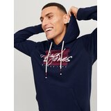 Jack & Jones Sweater majica 'ZURI' mornarsko plava / crvena / prljavo bijela | shoptok.hr