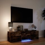 TV ormarić s LED rasvjetom Dimljeni Hrast 140 x 34 x 40 cm | Eponuda.com