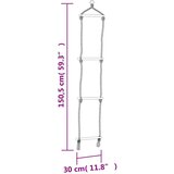  Gugalnica z lestvijo iz vrvi 2 kosa modra 37x15 cm PE | Shoptok.si