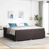 Krevetna konstrukcija Tamno smeđa 200 x 200 cm tkanina | shoptok.hr
