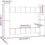  Komplet TV omaric 10-delni siva sonoma inženirski les - - Siva - 118.6 - N/A - 2025-vidaXL-Uvoz_2 | Shoptok.si