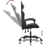  Igraća stolica crno-siva od umjetne kože | shoptok.hr
