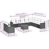  11-dijelni set vrtnih sofa od poliratana s jastucima crni | shoptok.hr