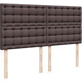  Okvir kreveta s madracima tamnosmeđi 200x200cm tkanine | shoptok.hr