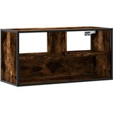 Maison Chic TV omarica - TV stojalo - Televizijska omarica dimljen hrast 80x31x39,5 cm inženirski les in kovina, (21699822) Cene