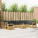  Set vanjskih sofa 8 kom. Bijela i Antracit Poliester | shoptok.hr