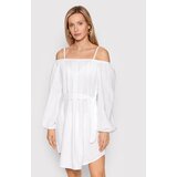 Seafolly Poletna obleka Double Cloth 54607-CU Bela Relaxed Fit | Shoptok.si