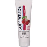 Hot Superglide Edible Waterbased Lubricant Cherry 75ml