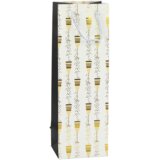  Bottle Gift Bag Glasses Motif 36 x 12 x 10 cm | Shoptok.si