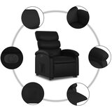  Električni naslonjač na podizanje od umjetne kože crni | shoptok.hr