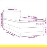 Box Spring postelja z vzmetnico Pink 100x220 cm Velvet, (21791411) | Shoptok.si