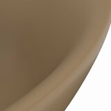  Luksuzni ovalni umivaonik mat krem 58,5 x 39 cm keramički | shoptok.hr