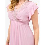 Resti Women's pink long dress with lace - Clothing | Shoptok.si