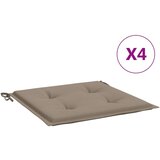vidaXL Blazine za vrtne stole 4 kosi taupe 50x50x3 cm oxford tkanina, (21060887) | Shoptok.si