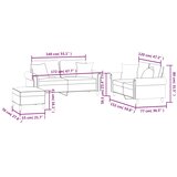 3-dijelni set sofa s jastucima žuti baršunasti | shoptok.hr