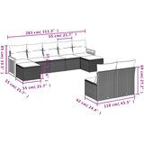  9-dijelni set vrtnih sofa s jastucima bež od poliratana | shoptok.hr