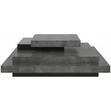 TemaHome Sivi stolić za kavu u betonskom dekoru 110x110 cm Slate -