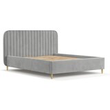 Maison de Rêve Sivi tapecirani bračni krevet s prostorom za odlaganje s podnicom 180x200 cm Noto – Cijene