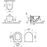Geberit SIKOGESINFD35 sat infinitio wc školjka s kompletom duofix 458.141.21.1 Delta35 | Shoptok.si