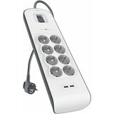 Belkin Surge 8 sockets 2 USB-2.4A BSV804ca2M Bela 2 m | Shoptok.si