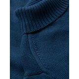 Ombre Men's sweater with a "v-neck" neckline with a shirt collar - black | shoptok.hr