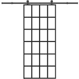 vidaXL Klizna vrata s priborom 90 x 205 cm od ESG stakla i aluminija | shoptok.hr