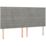 Maison Chic Posteljno vzglavje - Vzglavna omarica 4 kosa svetlo siv 90x5x78/88 cm žamet, (22077986) | Shoptok.si