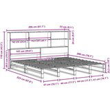  Knjižna postelja brez vzmetnice bela 200x200 cm trden les | Shoptok.si