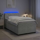  Boxspring krevet s madracem Svjetlosiva 120 x 190 cm Baršun | shoptok.hr