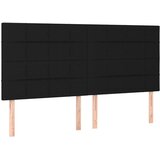 Maison Chic Posteljno vzglavje - Vzglavna omarica 4 kosa črn 90x5x78/88 cm blago, (22076962) | Shoptok.si