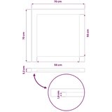  Pravokutni stolni vrh 80 x 70 x 3 2 cm Pravokutni - Prirodna 80 x 70 x 3 2 cm Pravokutno | shoptok.hr