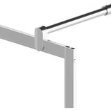 Pregrada za tuš s policom krom 80x195 cm staklo ESG i aluminij | shoptok.hr