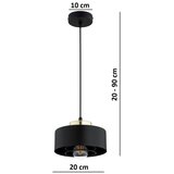  Brilagi - Visilica na sajli 1xE27/60W/230V prečnik 20 cm crna/zlatna | Eponuda.com