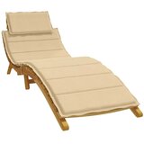  Jastuk za ležaljku prošarani bež 186x58x4 cm od tkanine | Eponuda.com