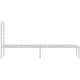  Metalni okvir za krevet s uzglavljem bijeli 107x203 cm | shoptok.hr