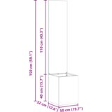 vidaXL Vrtno korito z dekorativno ploščo Olivno zelena 32 x 140 cm | Shoptok.si