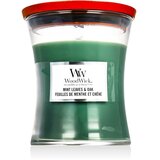 WoodWick Srednja Svijeća u Obliku Pješčanog Sata - Mirisna Svijeća Mint Leaves & Oak 275 g Cijene
