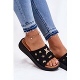 VINCEZA Ladies Suede Slippers With Clips Black 66741 | Shoptok.si