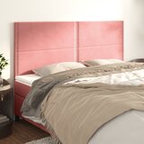 Uzglavlje roza 160x5x118/128 cm baršunasto | shoptok.hr