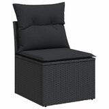  14-dijelni set vrtnih sofa s jastucima poliratan crni | shoptok.hr