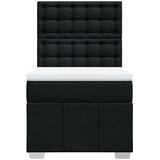  Krevet s oprugama i madracem crni 90x200 cm od tkanine | shoptok.hr