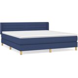  Box spring postelja z vzmetnico modra 180x200 cm blago, (20896852) | Shoptok.si