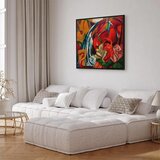  Slika - Franz Marc – The waterfall (Women under a waterfall) 40x40 U crnom drvenom okviru | shoptok.hr
