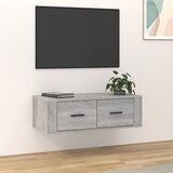 The Living Store Viseča TV omarica siva sonoma 80x36x25 cm inženirski les - TV Omarica, (21376192) Cene