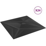  Zidne panele Zvijezda 24 pcs Crna zvijezda 50 x 50 cm XPS pjena | shoptok.hr