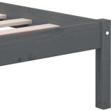  Posteljni okvir siv iz borovine 200x200 cm, (20646295) | Shoptok.si